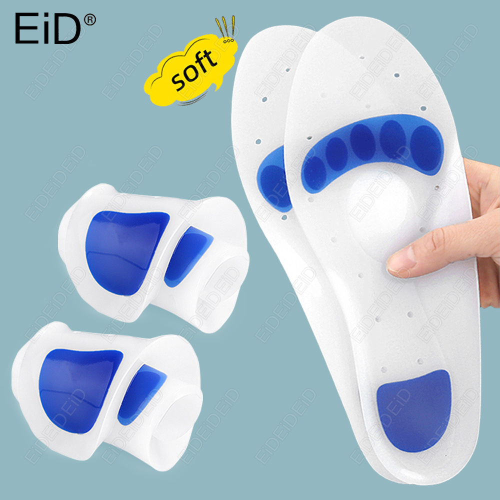 Men'S Shoes Plantar Fasciitis - EID Orthopädische Silikon-Gel-Einlegesohlen Plattfuß Gewölbestütze Plantarfasziitis-Linderung