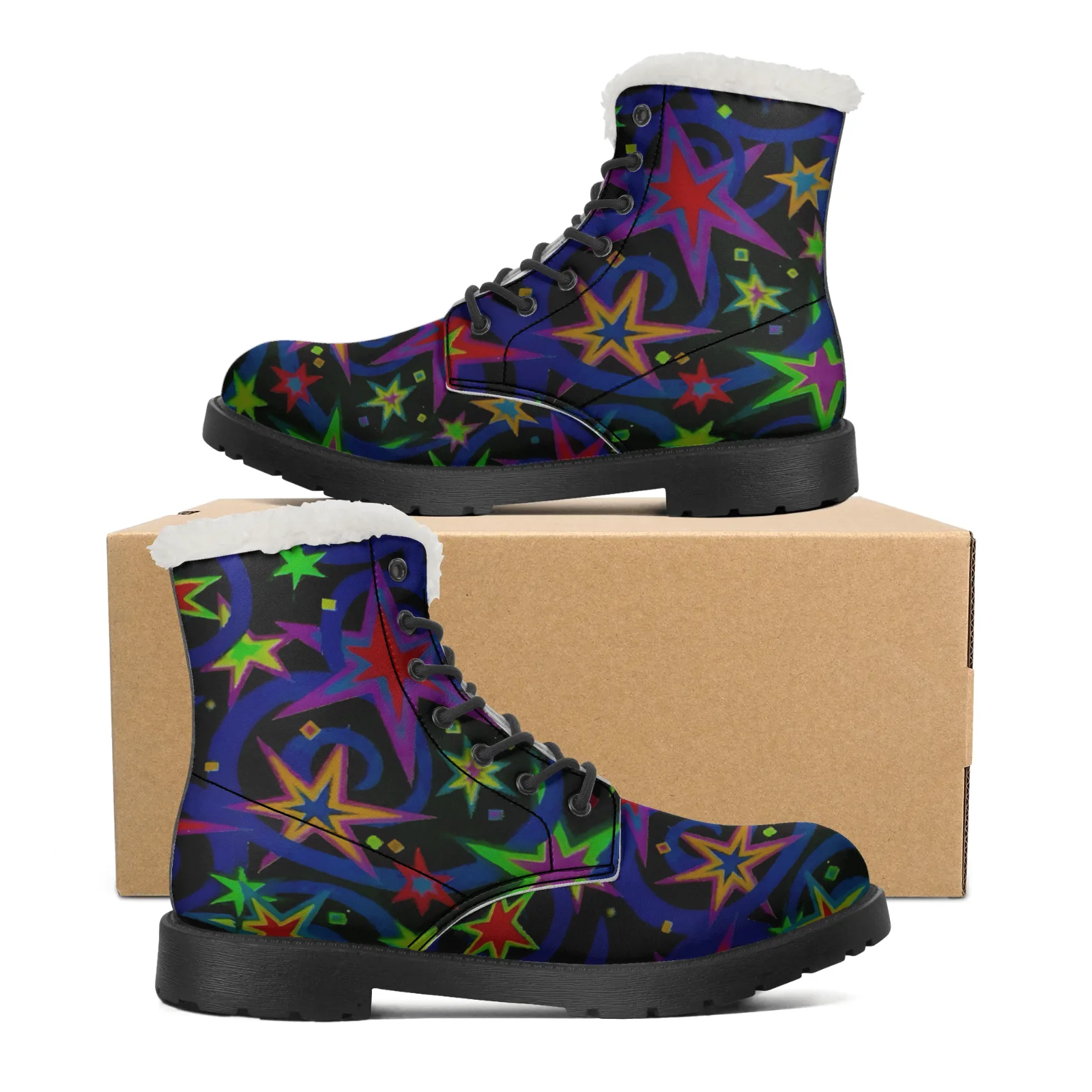 Men Shoes Eu To Us Size - Starlit Sky Plüsch-Schneestiefel für Männer und