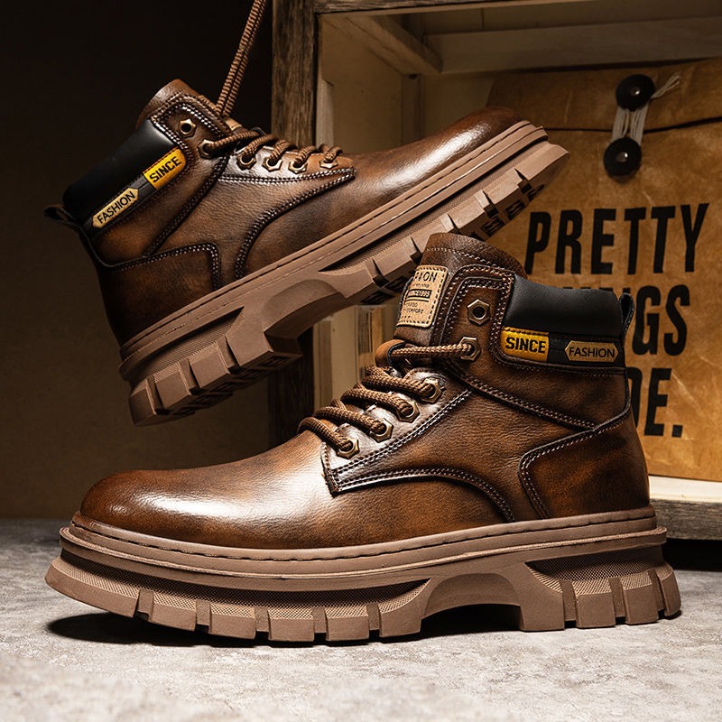 Men'S Shoes Dq - Vintage Männer Plattform Stiefeletten Herbst Winter