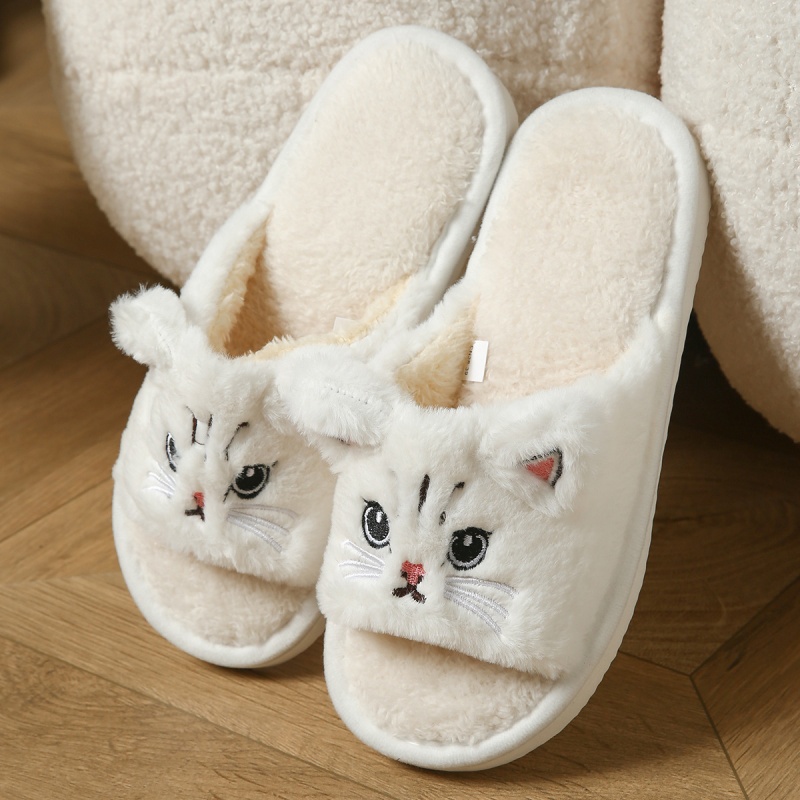 Flip Flop Beach Men - Niedliche Katzen-Plüsch-Flip-Flops für Damen und Herren,