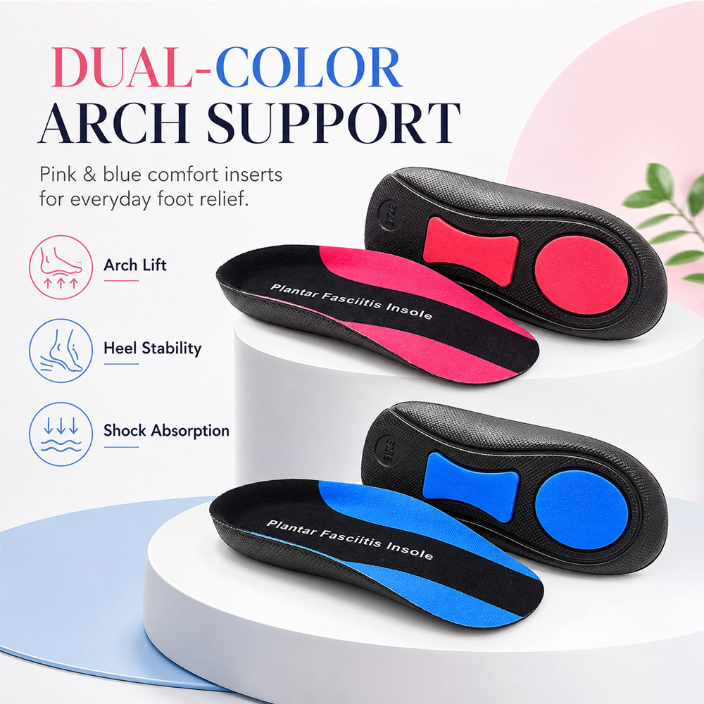 Men'S Shoes Plantar Fasciitis - 1-2 Paar Fußgewölbestützen-Einlegesohlen, Dämpfungskissen für Schuhe,