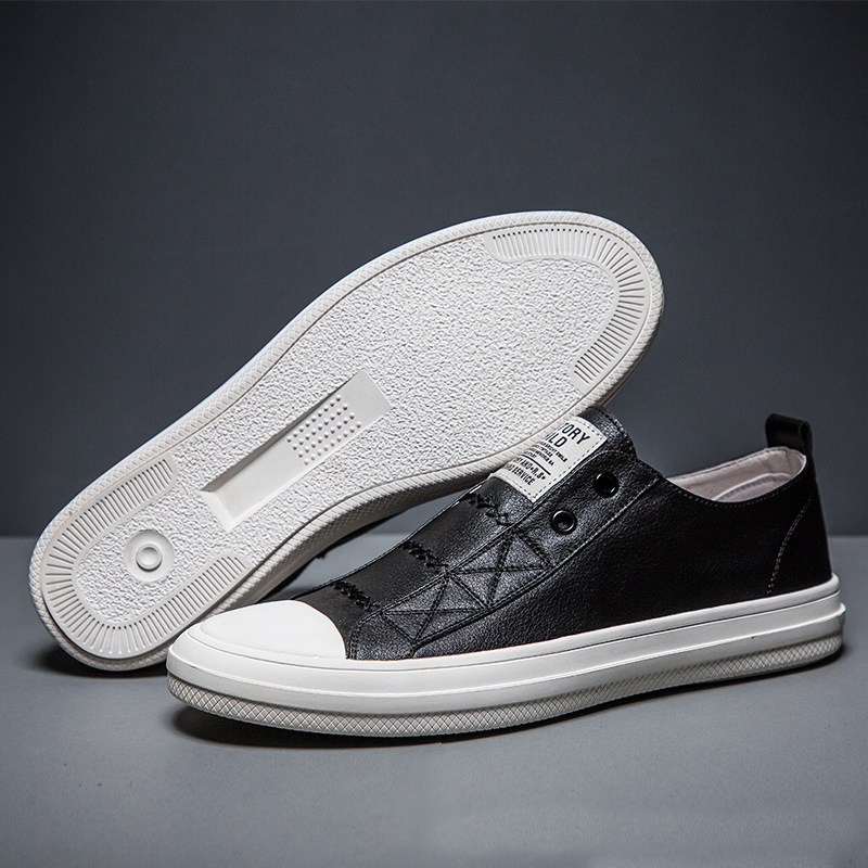 100% echtes Leder Schwarz Weiß – Men Shoes Under 100 Bewertung und Preis