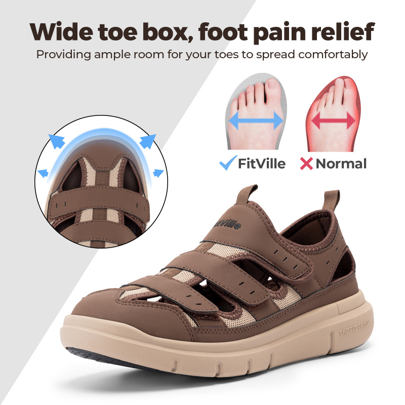 Sommer-Herrensandalen, verbrei – Men'S Shoes Plantar Fasciitis Bewertung und Preis