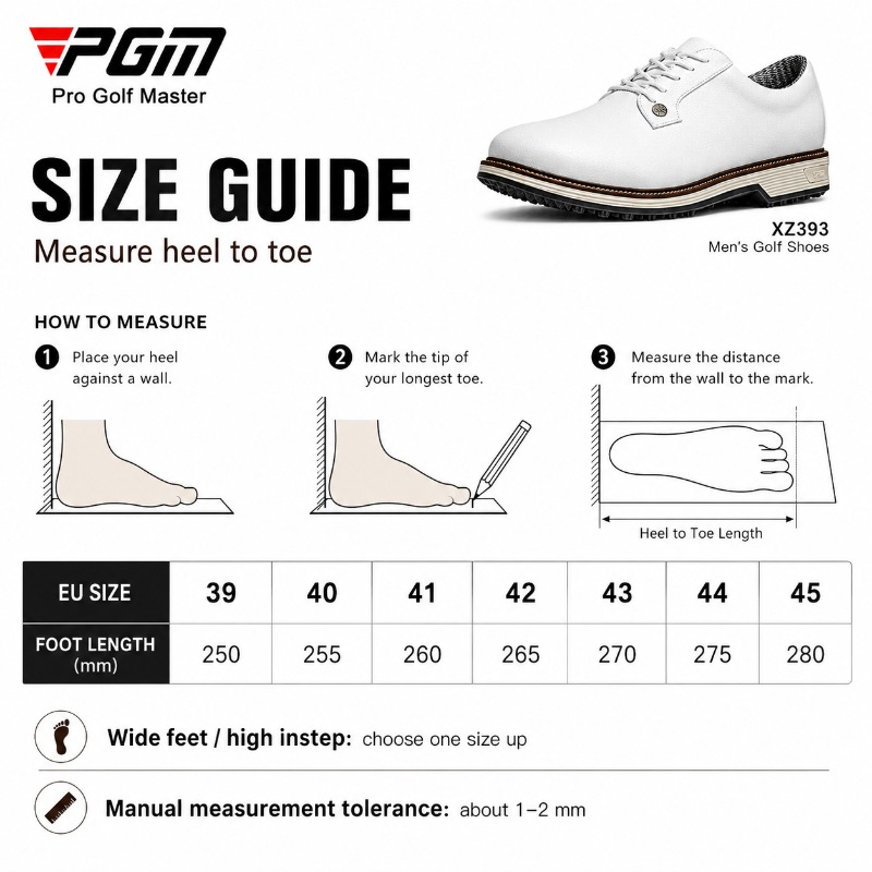 PGM Herren-Golfschuhe, wasserd – Men Shoes Eu To Us Size Bewertung und Preis